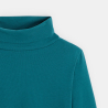 T-shirt col roulé manches longues turquoise garçon
