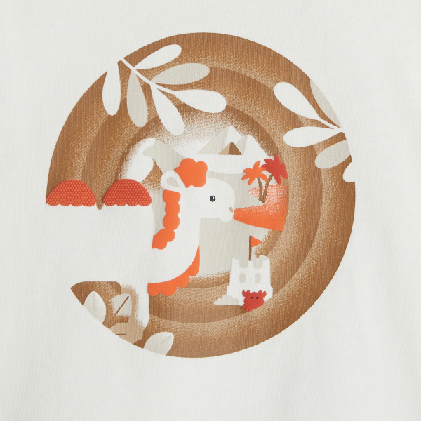 T-shirt chameau blanc bébé garçon