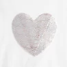 T-shirt à sequins magiques motif cœur