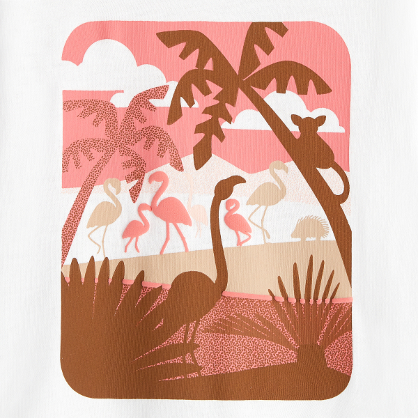 T-shirt flamants roses bébé fille