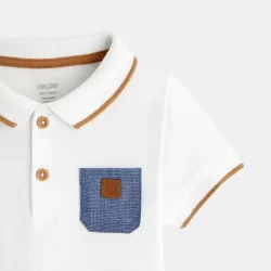 Polo maille piquée patch ours