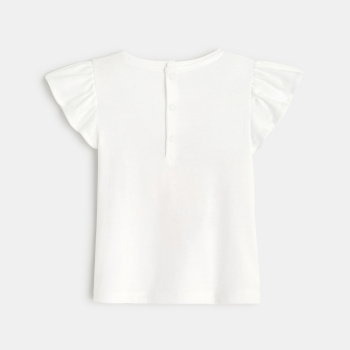 T-shirt impression chiens rose bébé fille