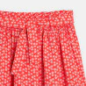 تنورة قصيرة مطبوعة باللون الأحمر للفتيات