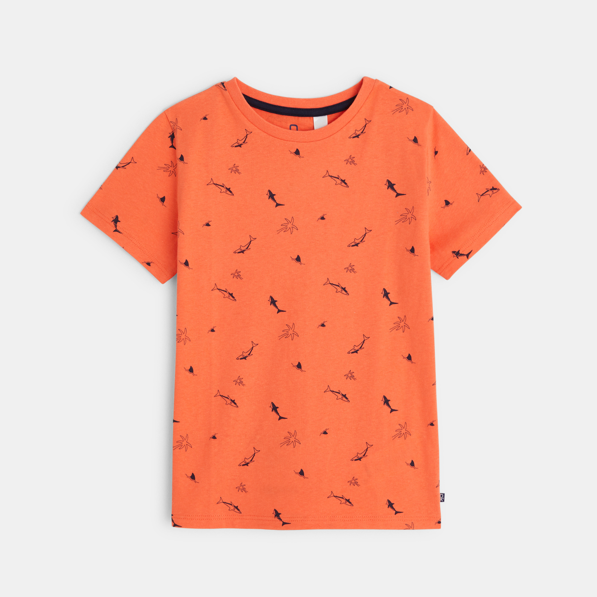T-shirt imprimé de petits motifs requins