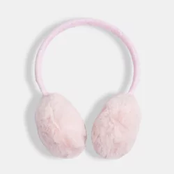 Cache-oreilles rétractable en fausse fourrure rose fille