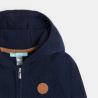 Gilet zippé maille à capuche bleu bébé garçon