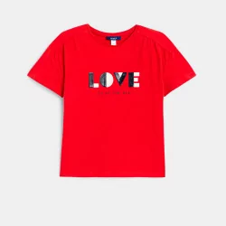 T-shirt message love rouge...