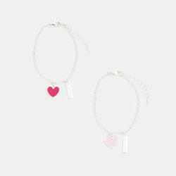 أساور "أفضل الأصدقاء" باللون الأصفر (مجموعة من 2) للفتيات