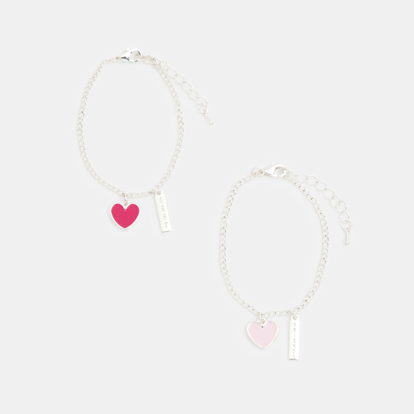 Bracelets "best friends" (lot de 2) jaune fille