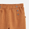 Pantalon à pois fantaisie marron bébé fille