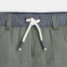 Short en lin et coton vert bébé garçon