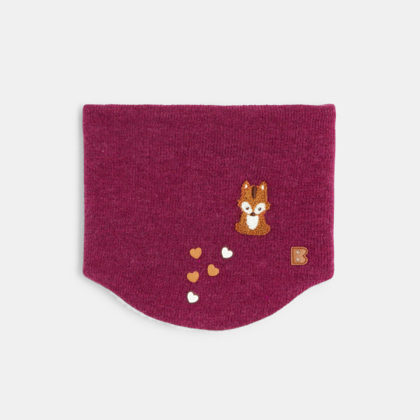 سنود محبوك مبطن ببطانة ناعمة باللون الوردي للفتيات الصغيرات