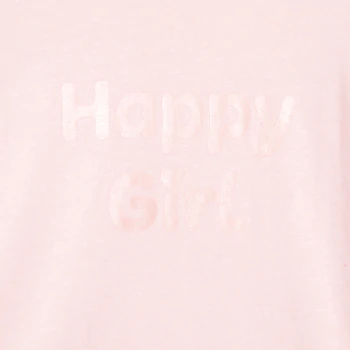 T-shirt à message rose fille