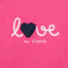 T-shirt à message love rose fille