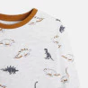Pyjama 2 pièces en molleton motif dinosaure gris garçon