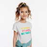 T-shirt à message rose fille