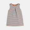 Robe chasuble à carreaux fantaisie bébé fille
