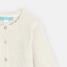 Gilet maille tricot irisée blanc bébé fille