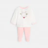 Pyjama polaire et velours renne beige bébé fille