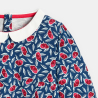 Blouse fleurie à petit col rose bébé fille