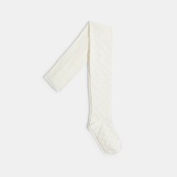 Collant en coton blanc fille