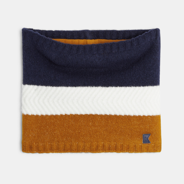 Snood rayé fantaisie orange garçon