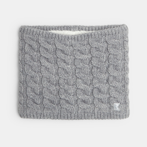 Snood torsadé gris irisé Fille