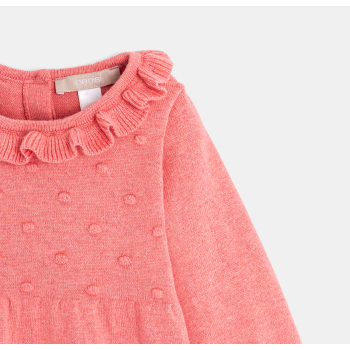 Robe maille tricot fantaisie et bandeau assorti