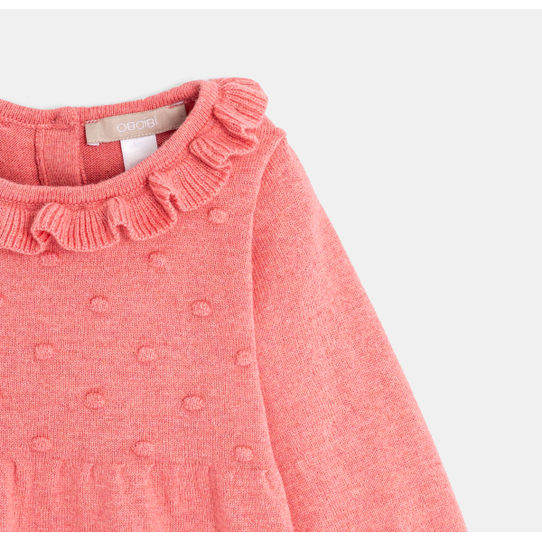 Robe maille tricot fantaisie et bandeau assorti