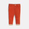 Pantalon toile rouge bébé garçon