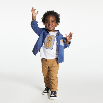 Chemise en jean bleue bébé garçon