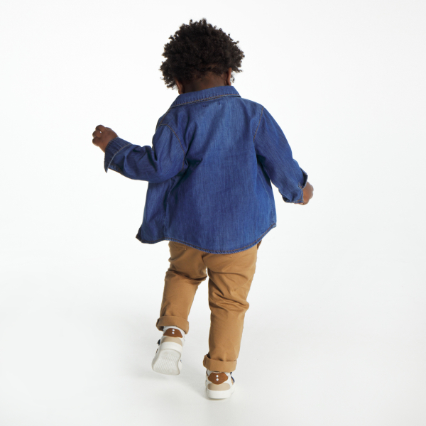 Chemise en jean bleue bébé garçon