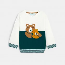 Pull en maille tricot ours bébé garçon