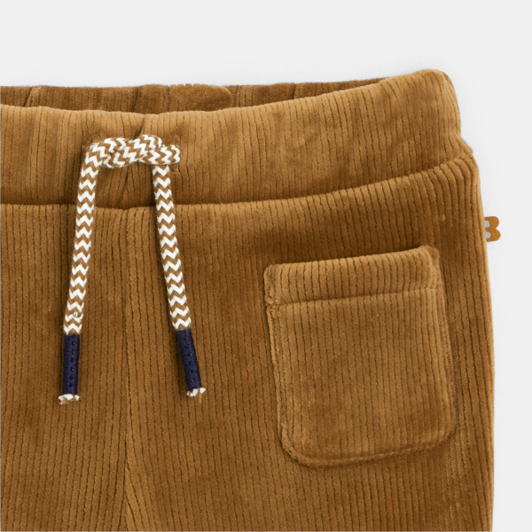 Pantalon velours côtelé polaire marron bébé garçon