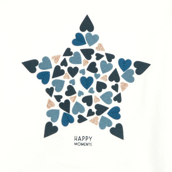 T-shirt motif étoile blanc Fille