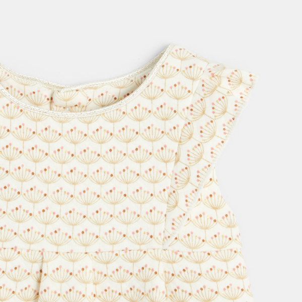 Robe coton fantaisie fleurie bébé fille