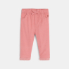 Pantalon velours côtelé rose bébé fille
