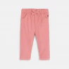 Pantalon velours côtelé rose bébé fille