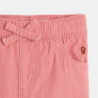 Pantalon velours côtelé rose bébé fille