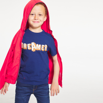 T-shirt à message bleu garçon