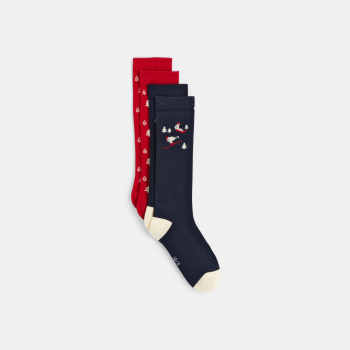 Chaussettes marines et rouges (lot de 2) Garçon