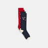 Chaussettes marines et rouges (lot de 2) Garçon