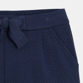 Short à pois bleu marine Fille