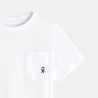 T-shirt uni manches courtes blanc garçon