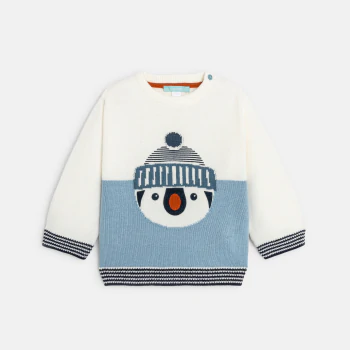 Pull en maille tricot pingouin bébé garçon