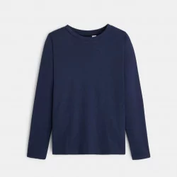 T-shirt manches longues thermorégulant bleu Garçon