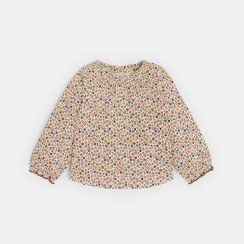 Blouse seersucker imprimée bébé fille