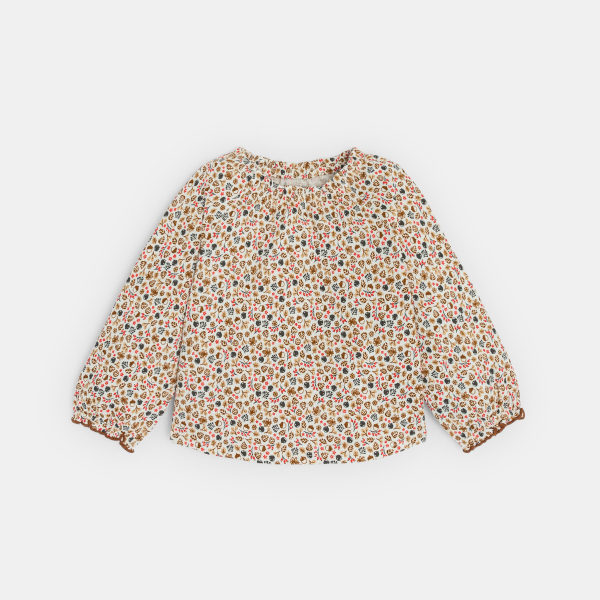 Blouse seersucker imprimée bébé fille