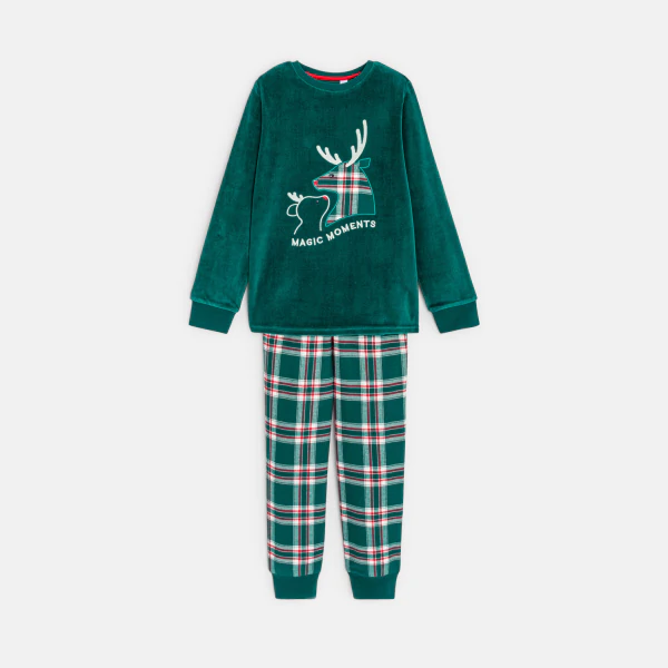 Pyjama de Noël vert Garçon