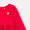 Robe de fête bi-matière rouge bébé fille